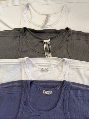 Free People Swing Ribbed Tank Top Bundle (Size M)